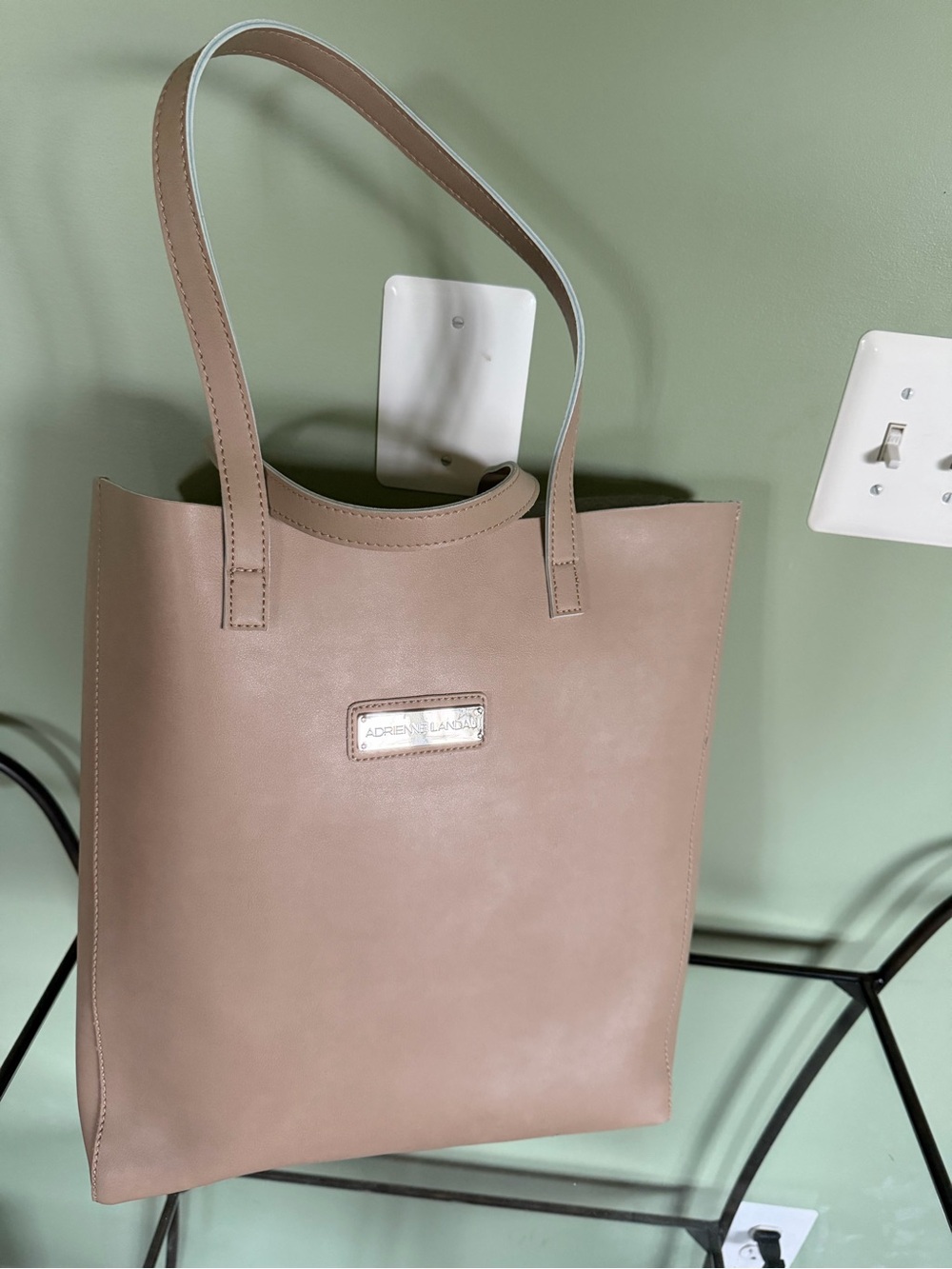 Adrienne Landau Dusty Rose Vegan Leather Tote